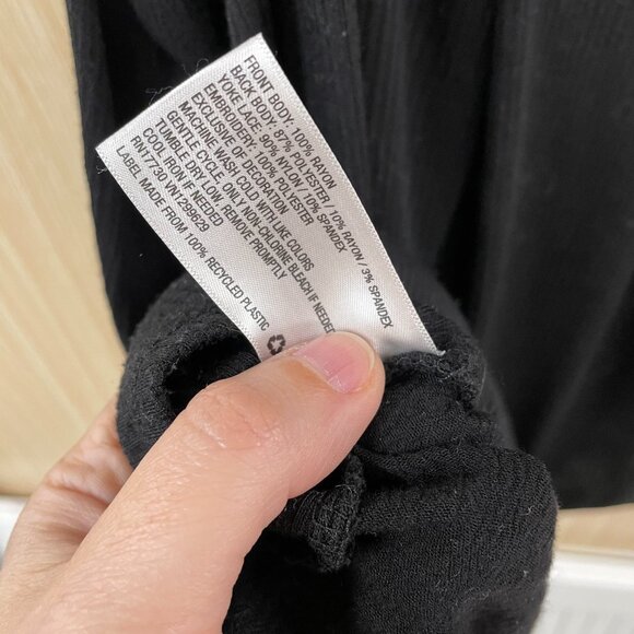 Knox Rose Black Embroidered Top Size XXL - Picture 7 of 7